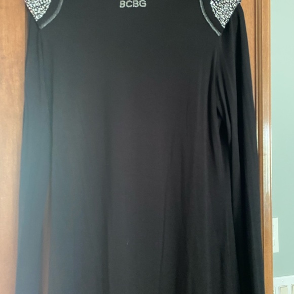 BCBGMaxAzria Black Lace Accent Blouse - Picture 2 of 4